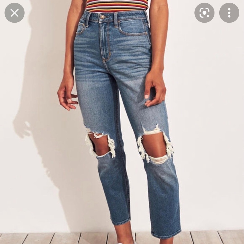 Hollister high waisted mom jeans
